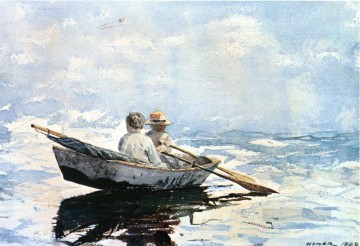 ウィンスロー・ホーマー Painting - 手漕ぎボートのリアリズム海洋画家ウィンスロー・ホーマー